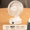 Portable Mini Desktop Fan Silent High Wind Power Cordless Rechargeable Fan 5 Speed Cooler Small Fan for Students Office Gifts 3