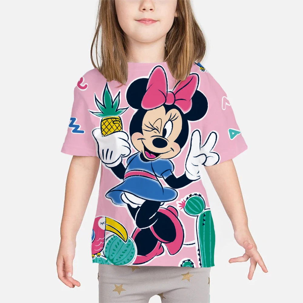 

Kids Boys T-shirts Baby Cute Mickey Mouse Tops Children Short Sleeve Streetwear 3 to 14 Years Harajuku Boy Girl T Shirts Disney