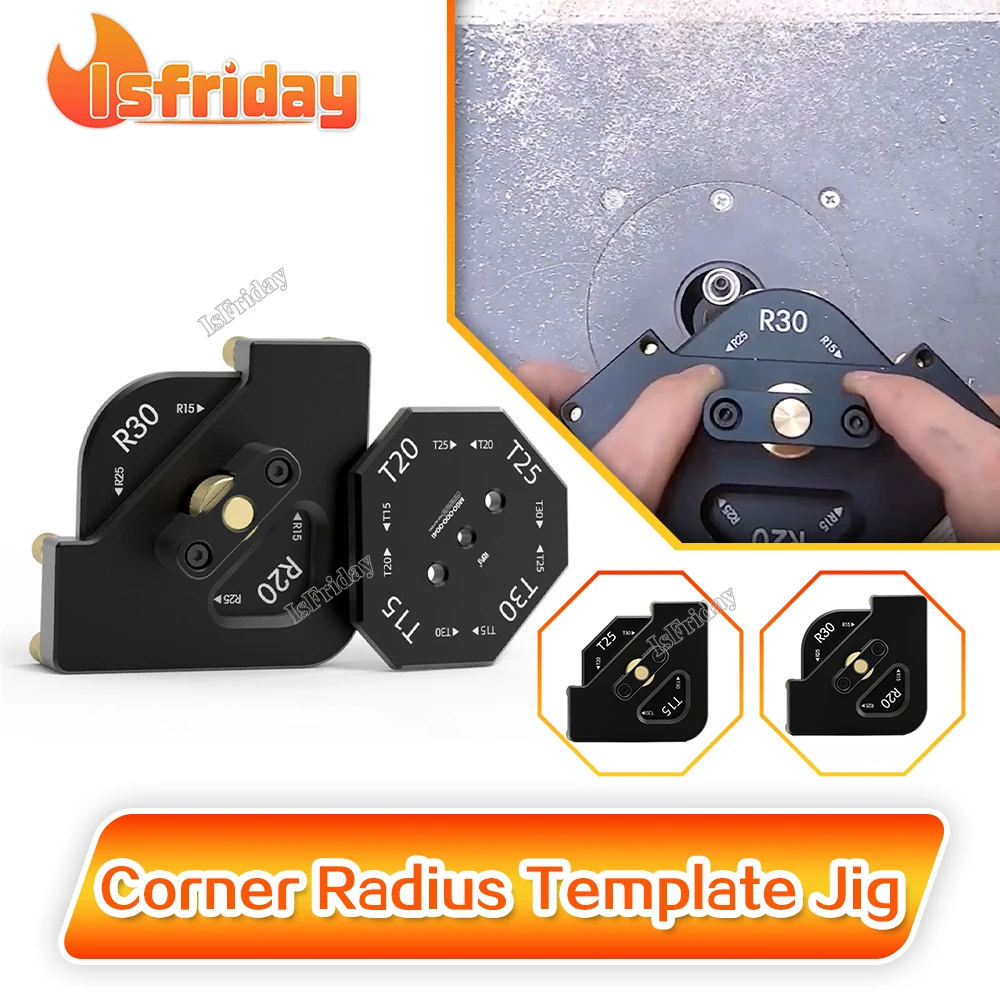 

Деревообработка 8 в 1 Угловой радиус шаблон зажим филе локатор дуги зажим для обрезки машины, маршрутизатор деревообрабатывающий инструмент