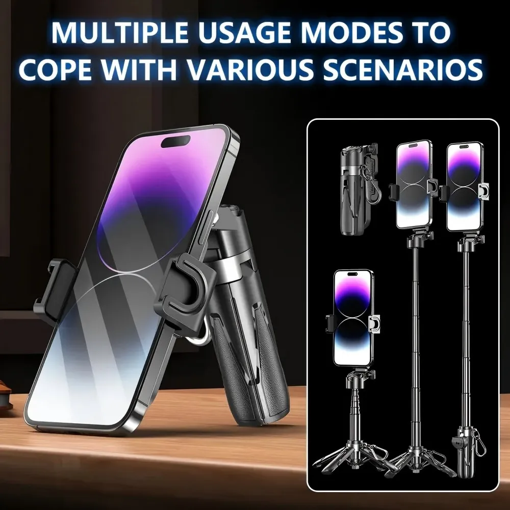 Mobile Phone Selfie Stick 3 in 1 Phone Stand Tripod With Detachable Remote Mini Self-timer Stick For Vlog Live Broadcast selfie stick tripod selfie stick cell phone selfie stick smartphone selfie stick phone selfie tripod