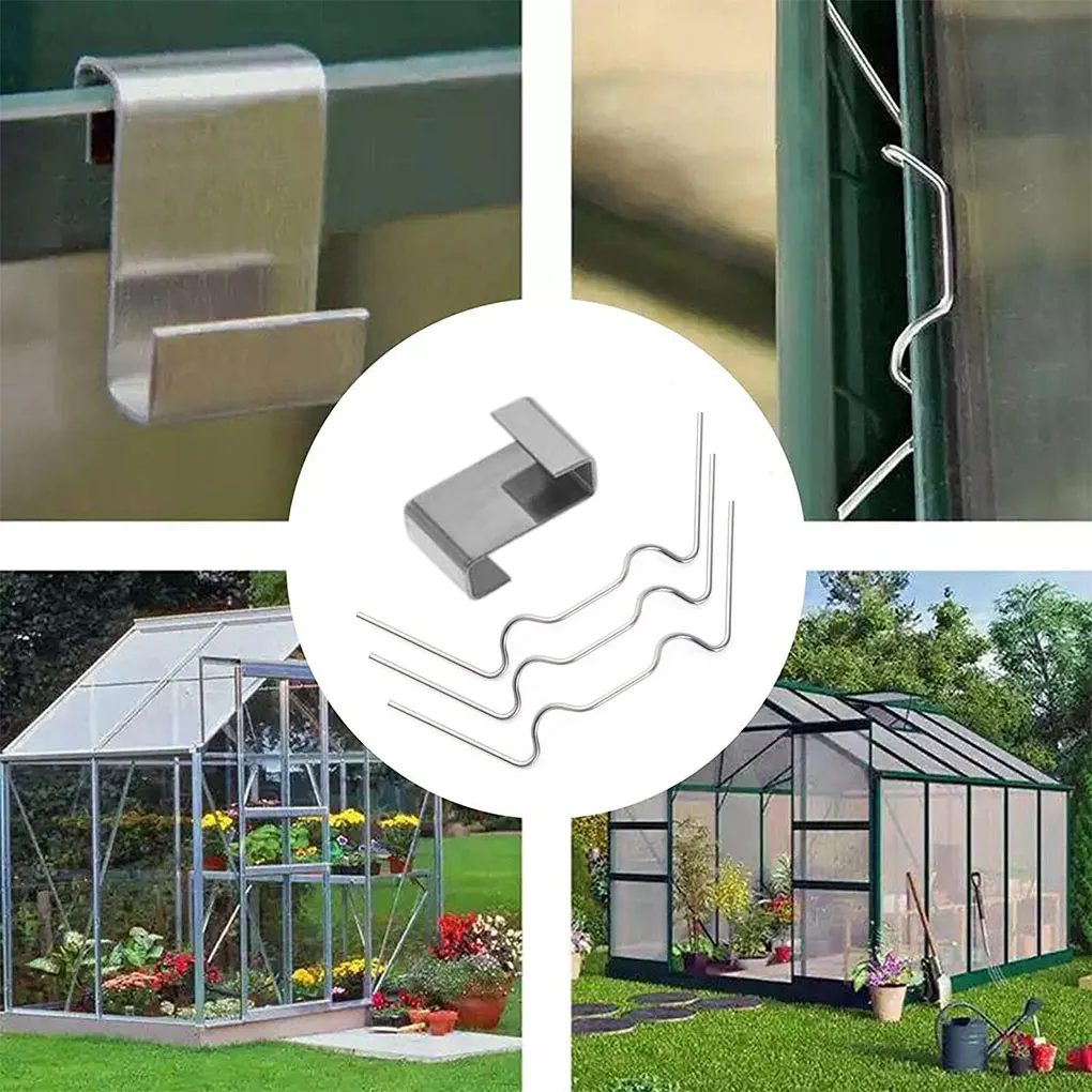 25x Glazing Clips Stainless Steel Gardening Buckle Fixed Button Household