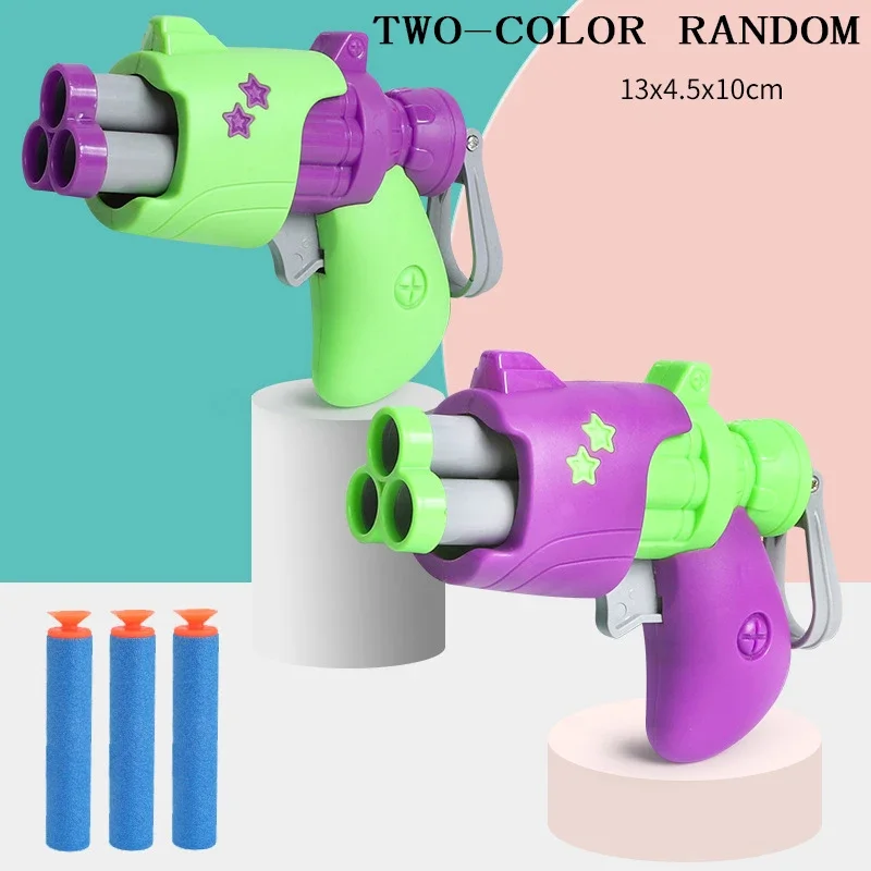 New toy gun Boy toy mini gunner soft bullet can be down three bullets indoor 3-6 year old children toy gun 5