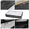 Thick Breathable 2 Pcs Foldable Under Bed Bags Under Bed Storage Boxes Underbed Clothes Storage Bags Zippered Organizer 5