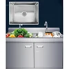 Commercial Metal Kitchen Sinks For Outdoor Cabinet Storage With Operating Table Sinks Minimalist Sink For Dining Room N 1