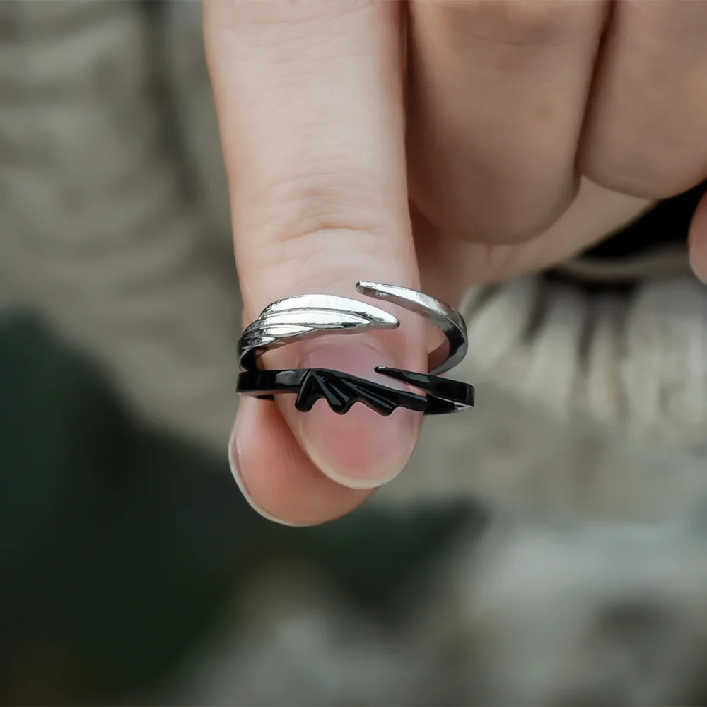 Bagues élégantes style anime sur le thème des démons et des anges