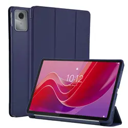 Foldable Soft Case with Auto Sleep/Wake Cover for Lenovo Tab M11 (Blue)
