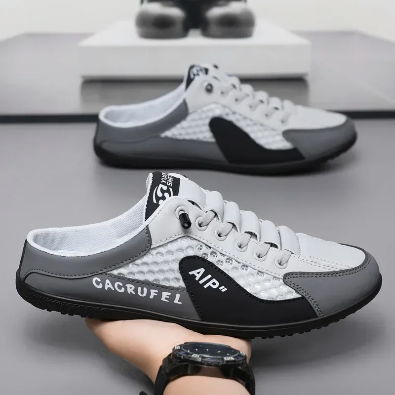 Men's Fashion Soft-soled Half Slippers Summer Men Trendy Bottom Casual Shoes Soft Sole Support Shoes Sneakers Zapatos De Hombre soft slippers,summer slippers