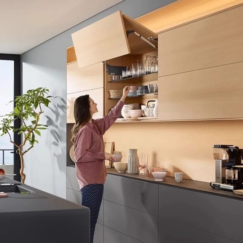 Hängender Schrank, umgedrehte Klapptürhalterung, Schrank, Küche, Verbindungstür, umgedrehte Türstützstangen-Hardware