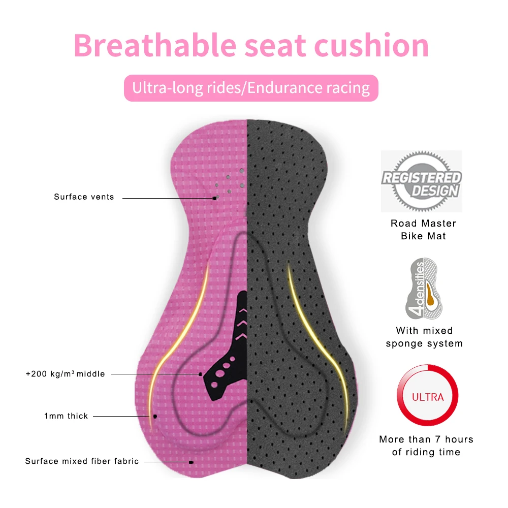 Cycling Bib Shorts X-Tiger Women Pro Cycling Bib Shorts Summer Laika MTB Road Bicycle Shorts Women's Cycling Suspenders With ST-MULTI cushion