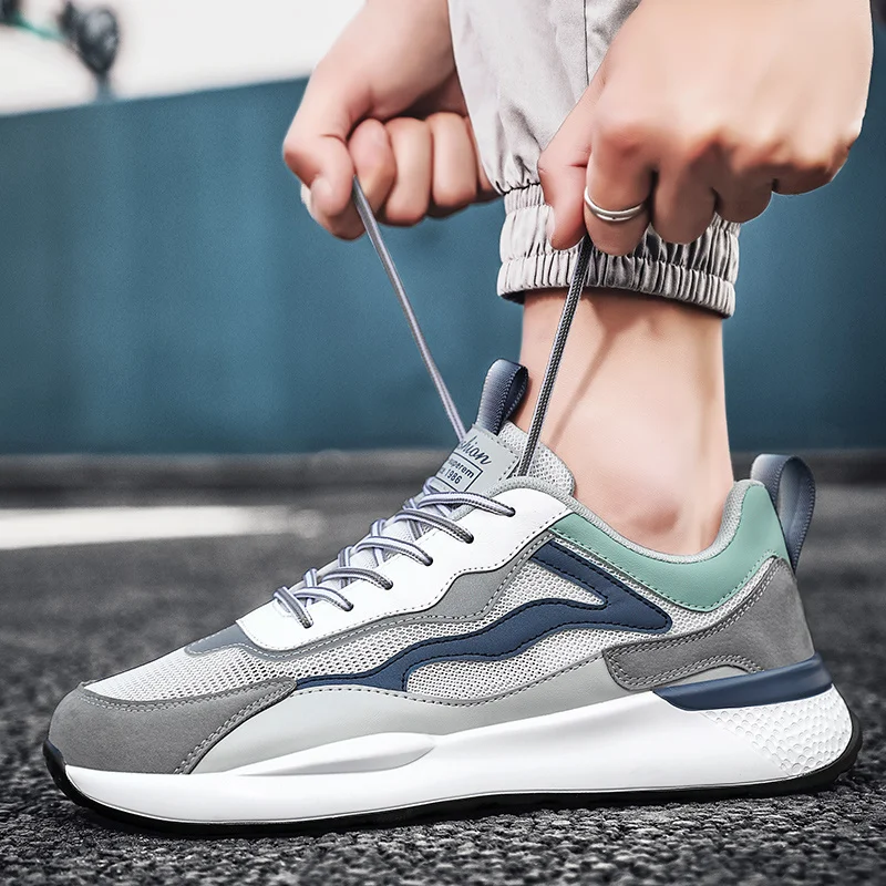 Herren-Arbeits-Industrie-Sneaker, Sport-Laufschuhe, rutschfest, für drinnen und draußen, atmungsaktive Arbeits-Turnschuhe_voghion.com