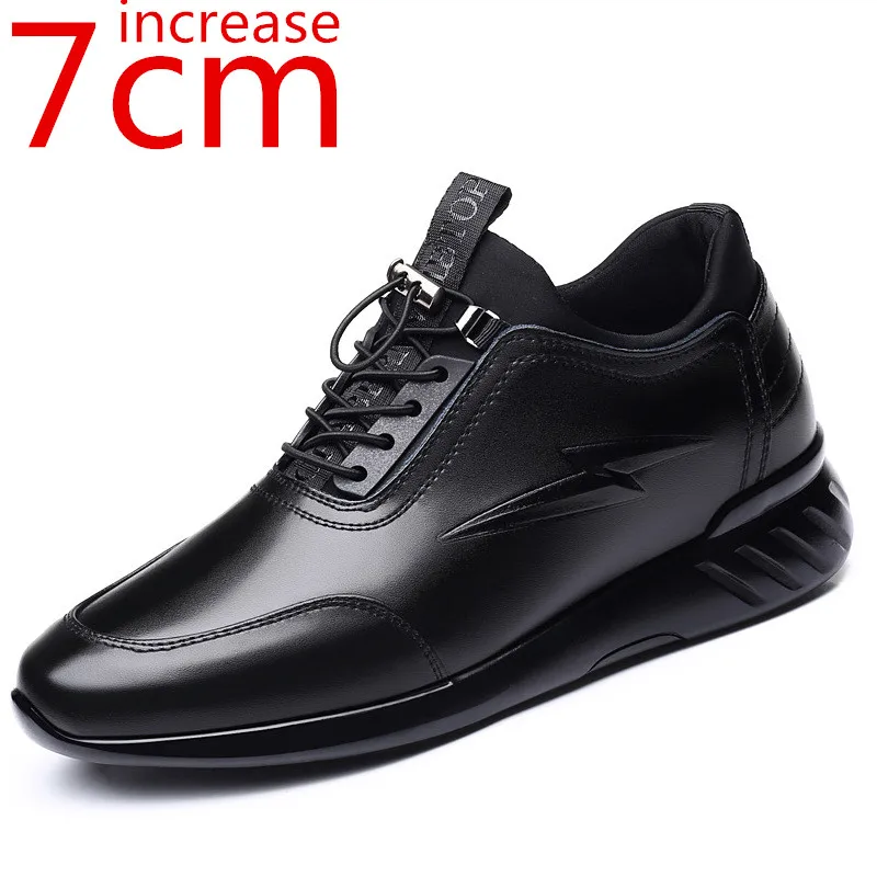 

Increase 7cm Business Formal Men's Shoes Inner Height Increasing Leather Shoes Spring and Summer Leisure Men Leather Shoes Male