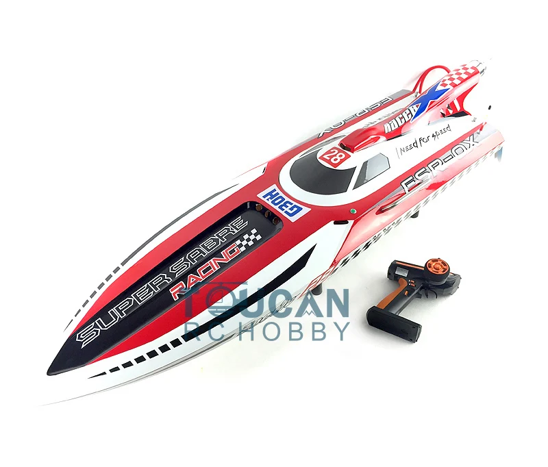 G30H 30CC Red Fiber Glass 70KM/H Gasoline Racing Toucan ARTR Remote Control  Boat W/ Radio System Toucan Model THZH0053-SMT8 2