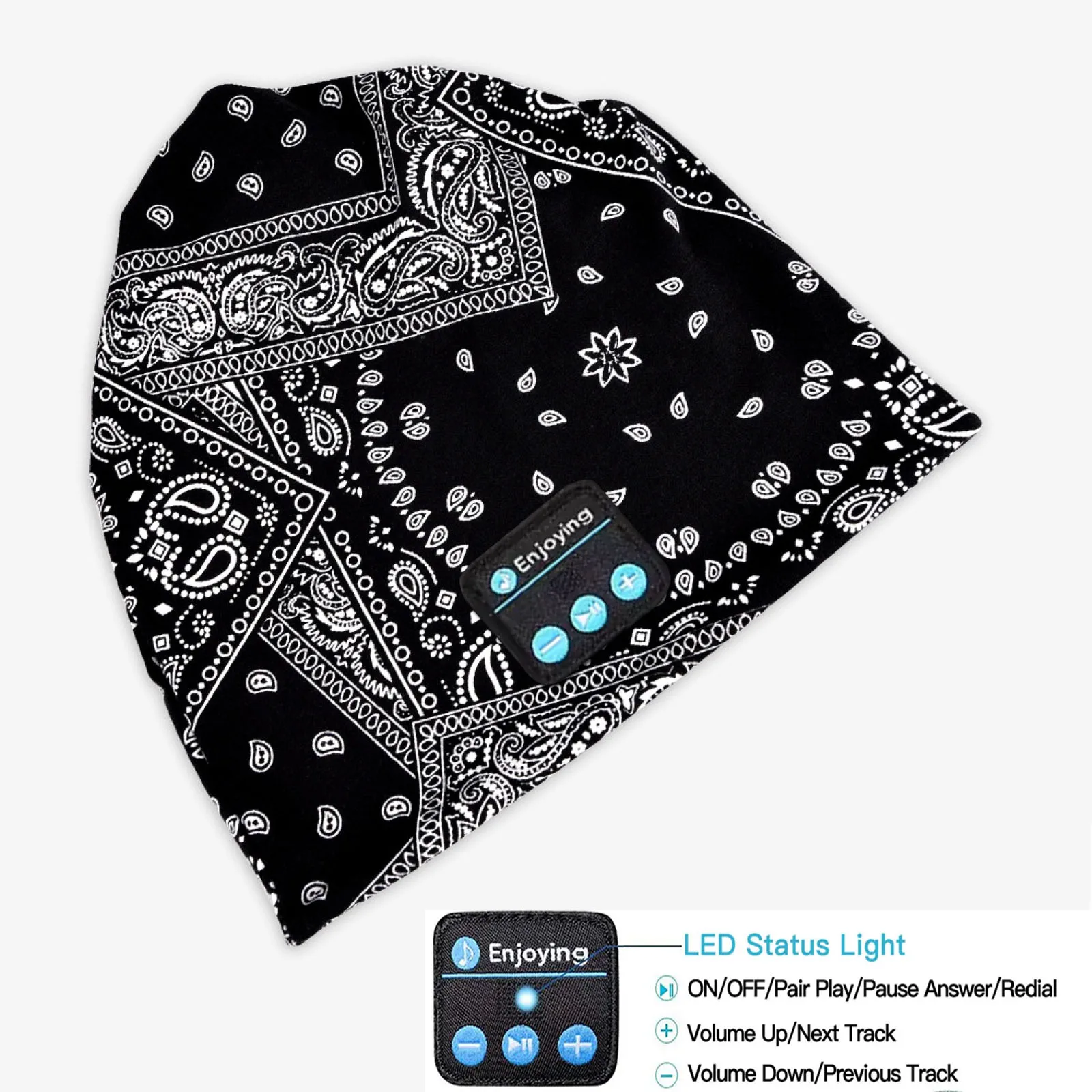 Wireless Bluetooth Headphones Hat Breathable Sports Music Cap Headset Comfortable Handsfree Call for Men&Women Running Riding