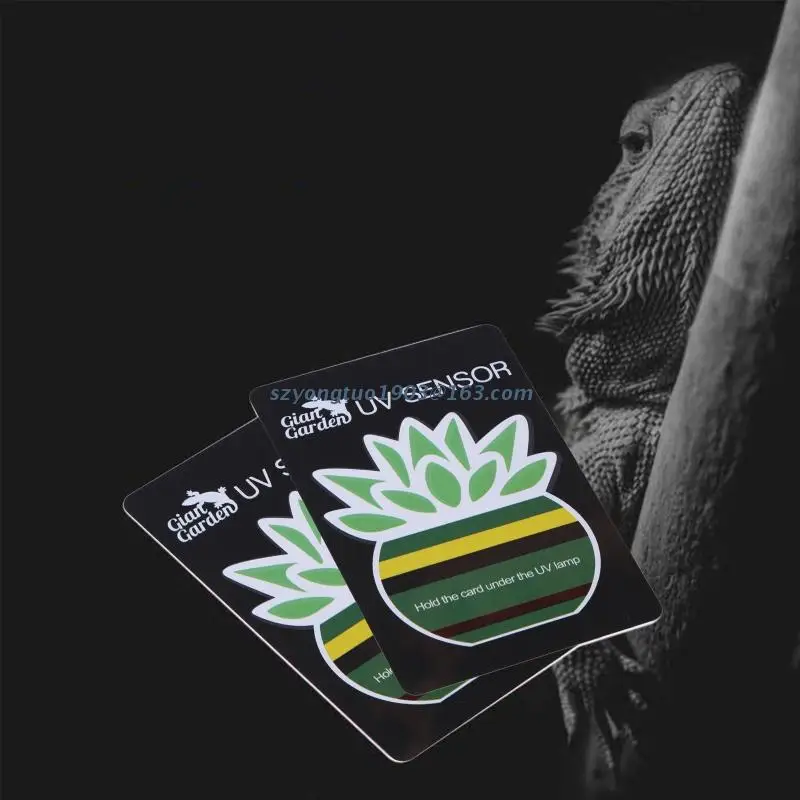 2PCS Reptile Terrarium UV Tester Cards for Lizard Gecko Chameleon Snake Habitat