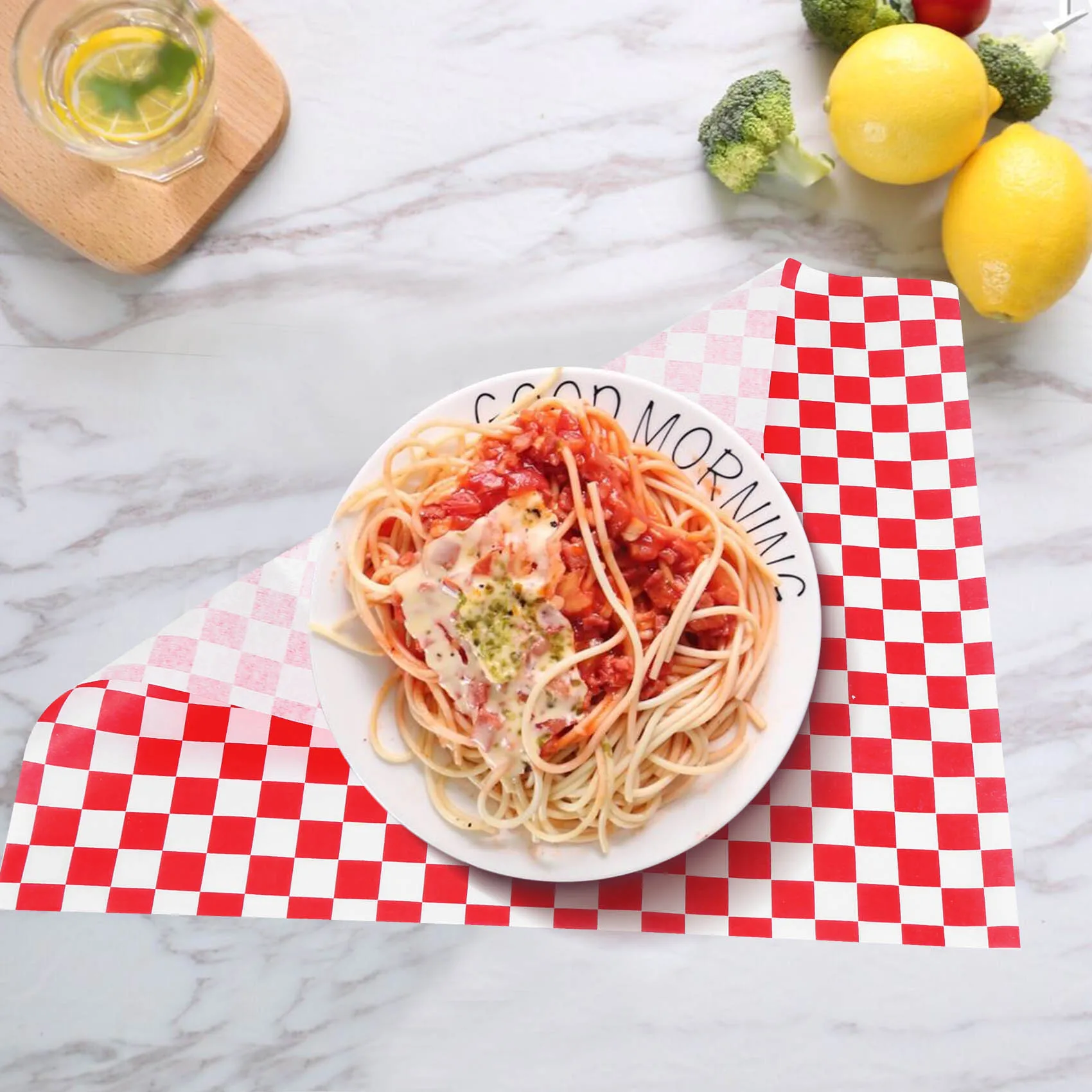 checkered deli candy basket liner Food Wrap Papers Fat Repellent Sandwich Burger Packing Red and White 100 PCS food cover plastic wrap