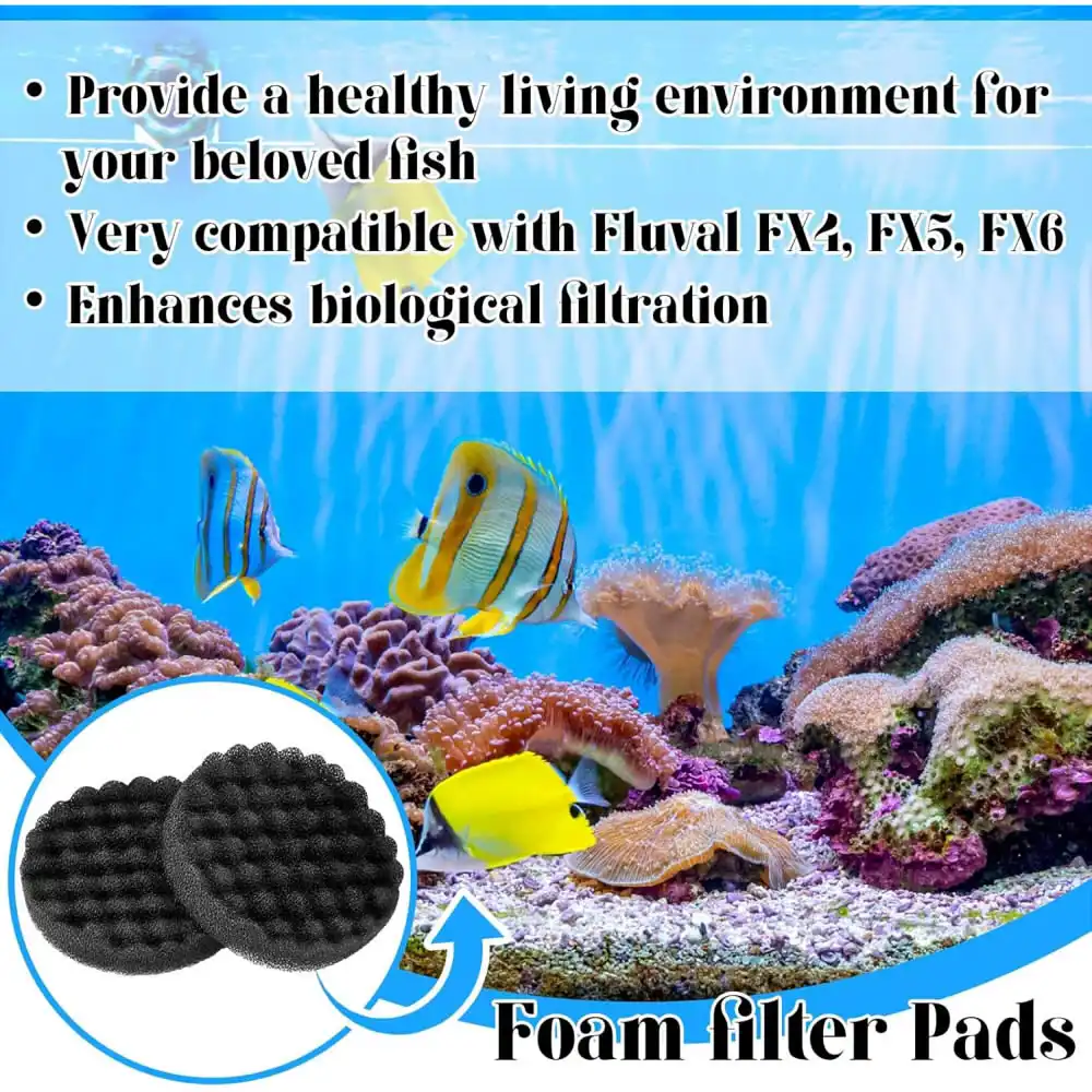 6 or 12PCS Bio-Foam Filter Pad Suitable for Fluval FX4 / FX5 / FX6 Filter 4