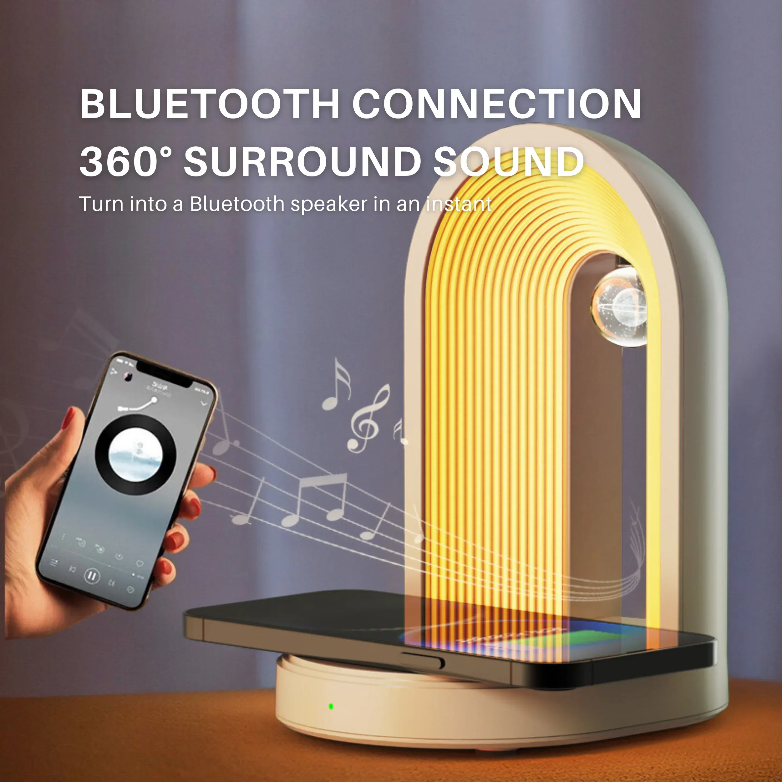 

Wireless Charging Night Light Atmosphere Lamp Table Lamp Multifunctional Mobile Phone Bluetooth Speaker Valentine's Day Gift