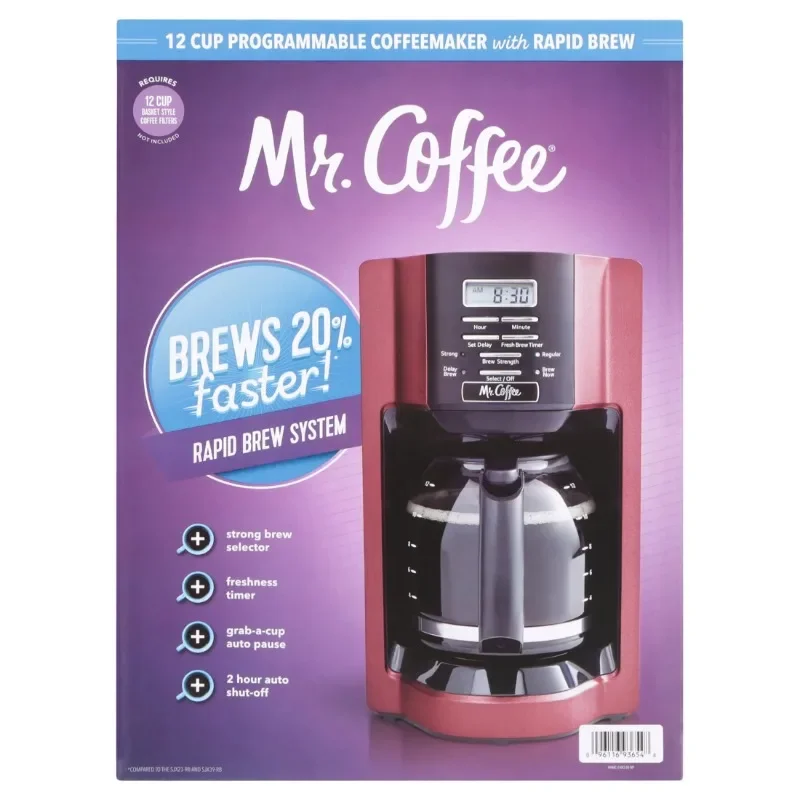 Mr. Coffee 12-Cup Programmable Coffee Maker with Rapid Brew System - Stainless Steel