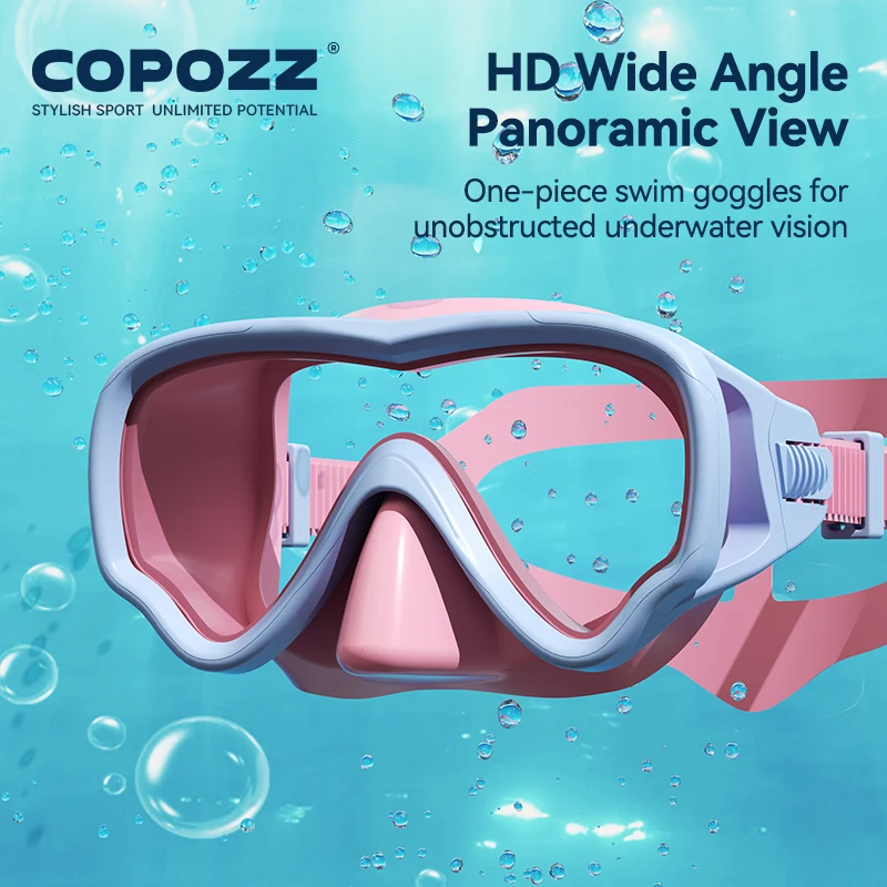 COPOZZ Kids Diving Mask Full Face HD Anti Fog Scuba Mask Underwater Snorkel Set Children Swimming Snorkel Diving Equipment snorkeling diving mask diving mask snorkel set