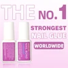 1Set Fast-Dry Adhesive Nail Glue 8ml Acrylic False Tips Rhinestone Brush-on Nail Bond Ultra Quick, Long Lasting False Nails Glue 2