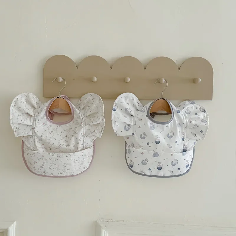Korean Style Children's Bibs Waterproof Oil-resistant Baby Feeding Bibs Durable No-wash Cropped Food