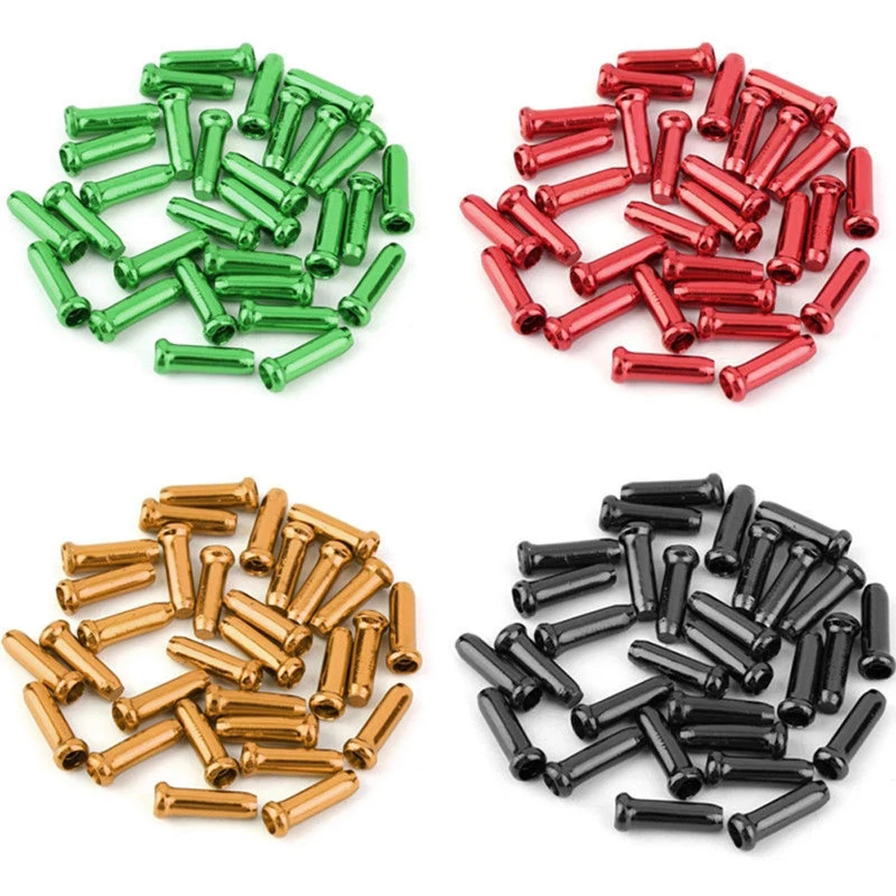 and small Aluminium Solid Color Derailleur Shift Cables Cables End Caps Inner Cable Tips Bicycle line tail cap Brake Shifter 10pcs aluminium alloy mtb road bike brake cable cap colorful shift cable bicycle derailleur shifter cable end tip caps 4mm 5mm