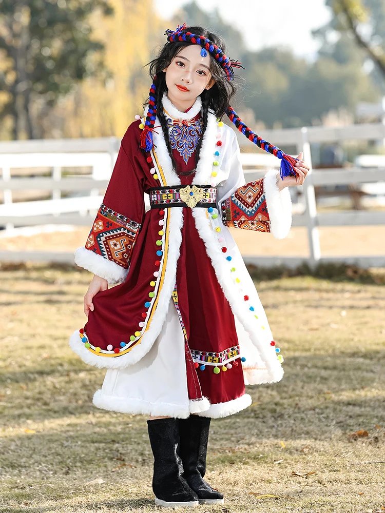

Tibetan Costume Girl's New Minority Dance