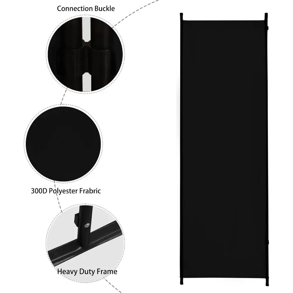 Panel Privacy Screen Portable Screen Steel Frame with Hook&Loop for Home Office Classroom Studio
