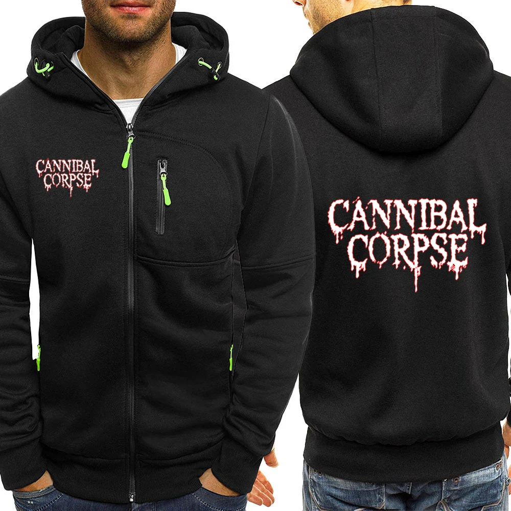 Mens Long Sleeve Zipper Cardigan Hoodie