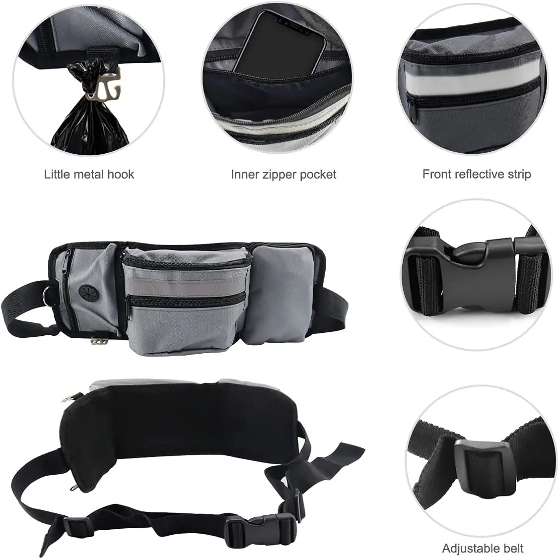 Portable Dog Treat Bag Outdoor Dog Treat Pouch for Training Feeding Bag Large Capacity Pet Trainer Waist Supplies