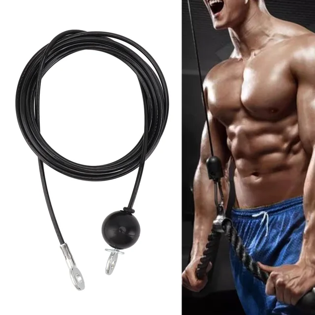 4/5M Steel Wire Rope DIY Heavy Duty Multi Gym Cable Fitness Pulley Machine Home Fitness Exercise Equipment Accessories Tool 4