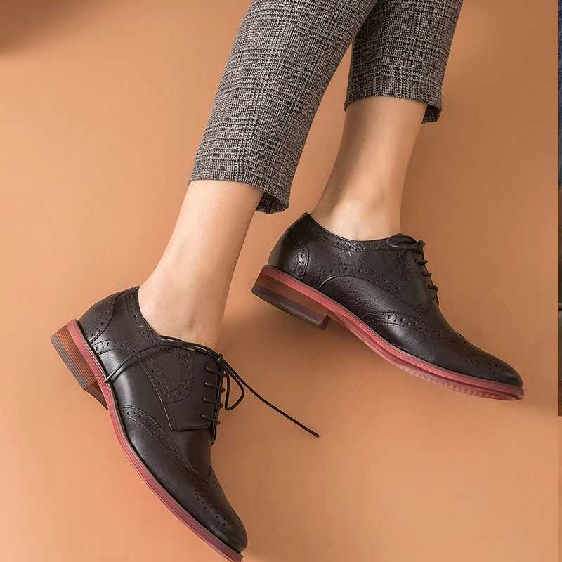 Women's Leather Summer Platform Sneakers Flat Casual Black Oxford Shoes Loafers Moccasins Spring Vintage for Woman Trend