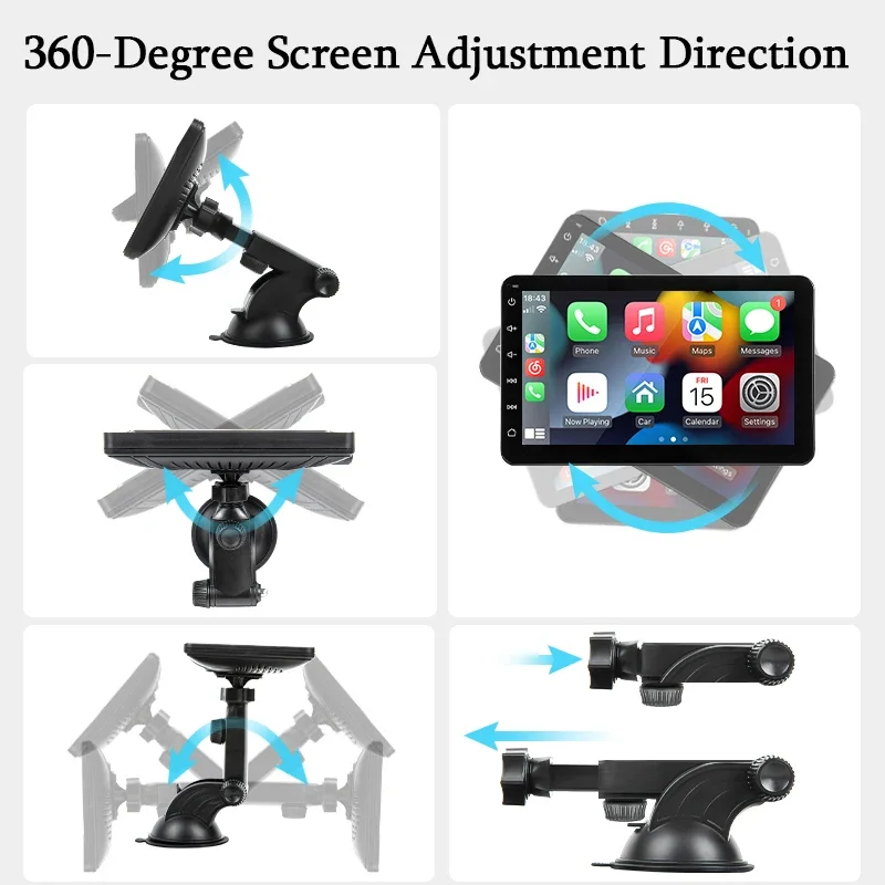 7" Carplay Android Auto Car Radio Multimedia Video Player IPS Touch Screen AUX I
