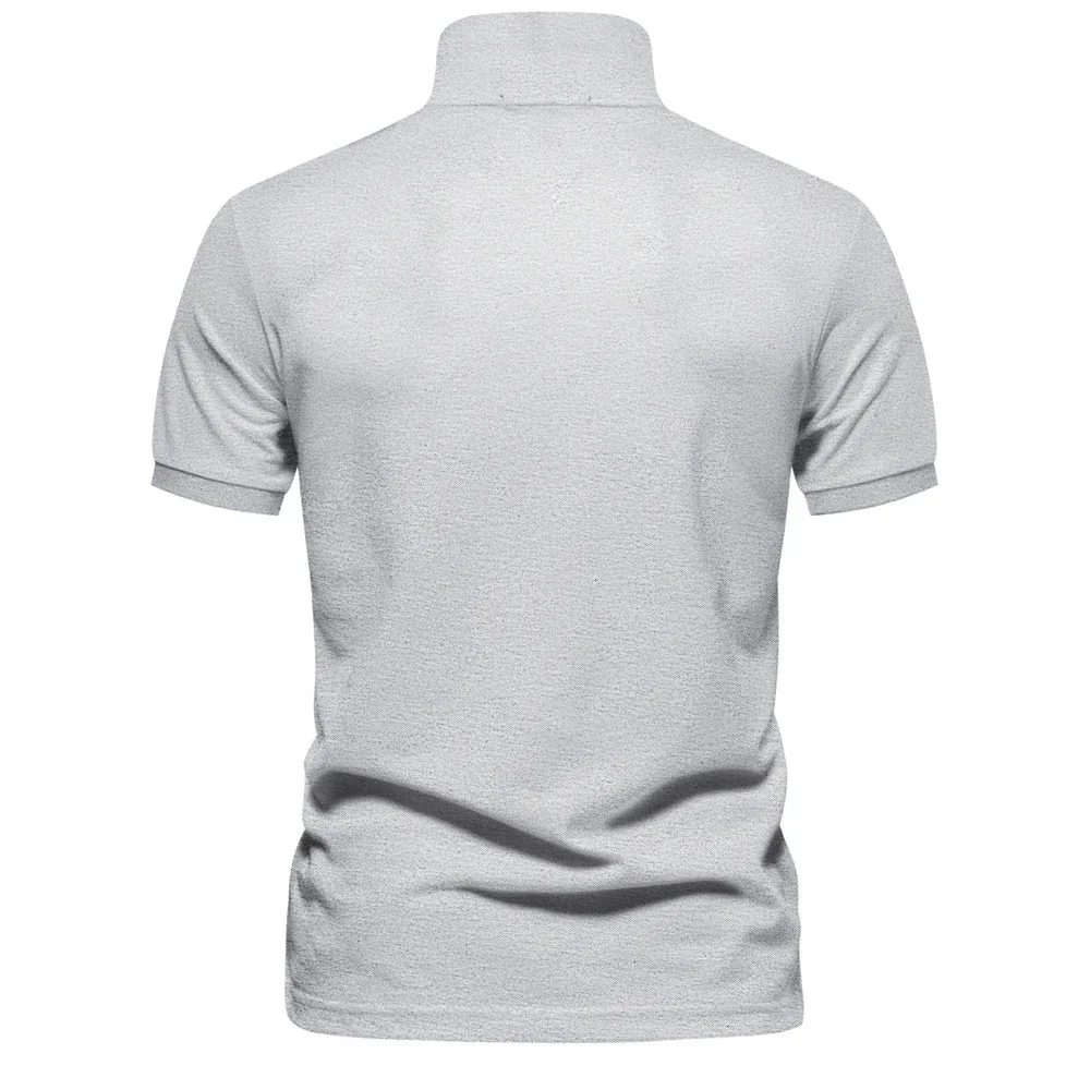 Men’s deer embroidery polo shirt for casual summer wear