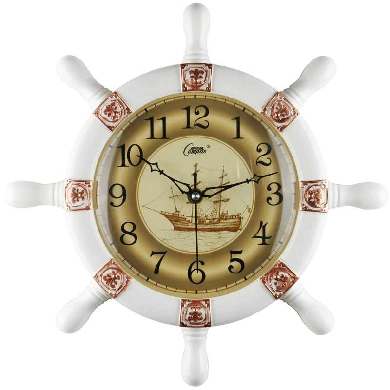 Large Vintage Rudder 3D Wall Clock Style 3  
