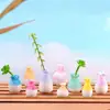 Mini Vase Multi-use Space-saving Handmade Bright-colored Resin Flower Miniature Vase Waterproof Portable Flower Vase For Garden 4