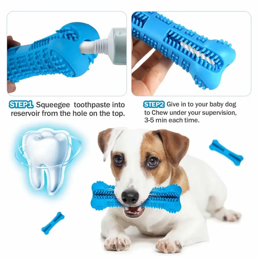 1PC Pet Chew Toy Soft Rubber Dog Toothbrushes Anti-biting Tooth Grinding Chew Stick for Small Dogs Training Pet Supplies