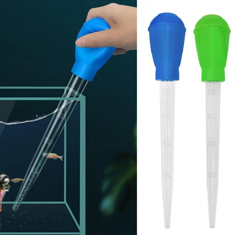 

Lengthen Pipettes Aquarium siphon fish tank vacuum cleaner Simple cleaning tool for aquarium water changer 30ml For Reef Aquatic