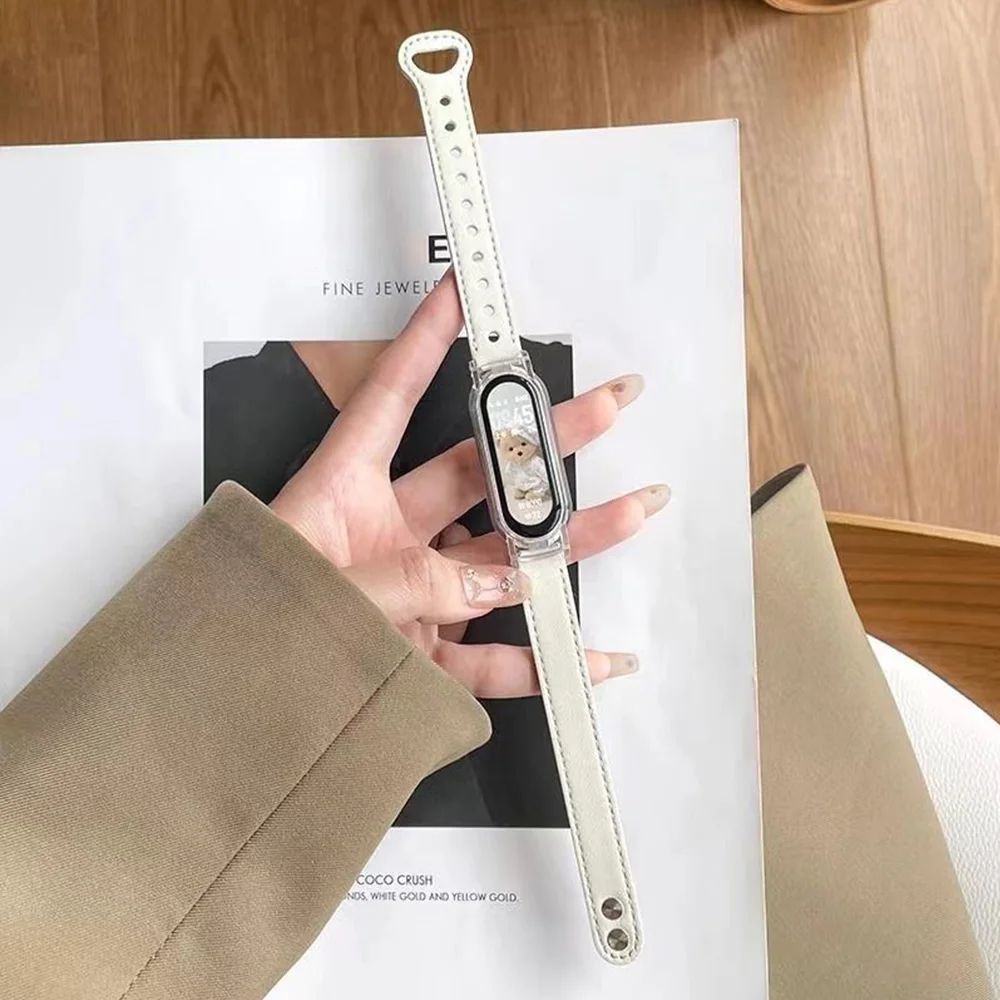 Premium Double Nails Leather Watch Band - New Design