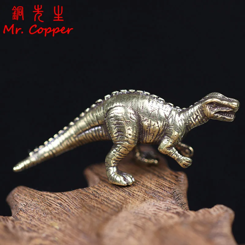 Ornamenti In Miniatura Di Dinosauro Tyrannosaurus Rex In Ottone Massiccio, Decorazioni Antiche Per La Tavola Da Tè, Regali Per Collezioni Di Animali D