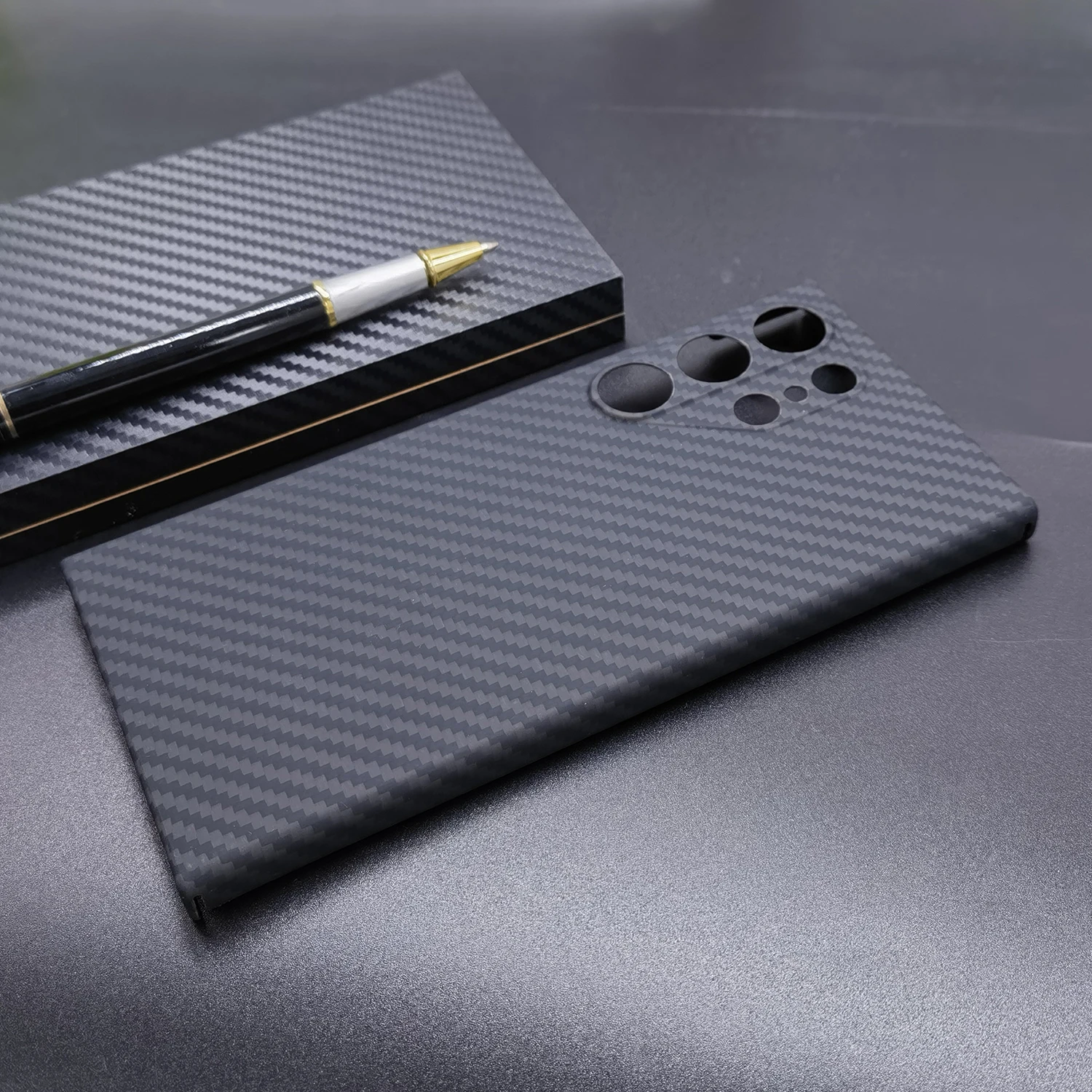 Kevlar Magnetic Pure Carbon Fiber Case For Samsung Galaxy S23 S24 Ultra Plus Commercial Aramid Fiber Shockproof Cover
