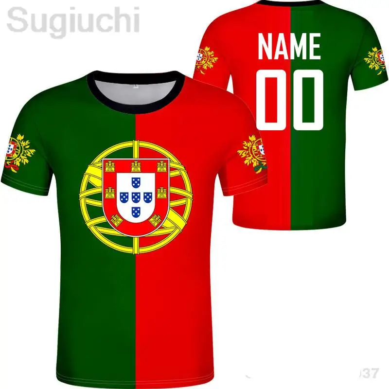 Personalizzato Qualsiasi Nome Numero Portogallo 3D T-Shirt Portion Flag Soccer T-Shirt Abbigliamento Per Uomo Donna Regali Rondelle