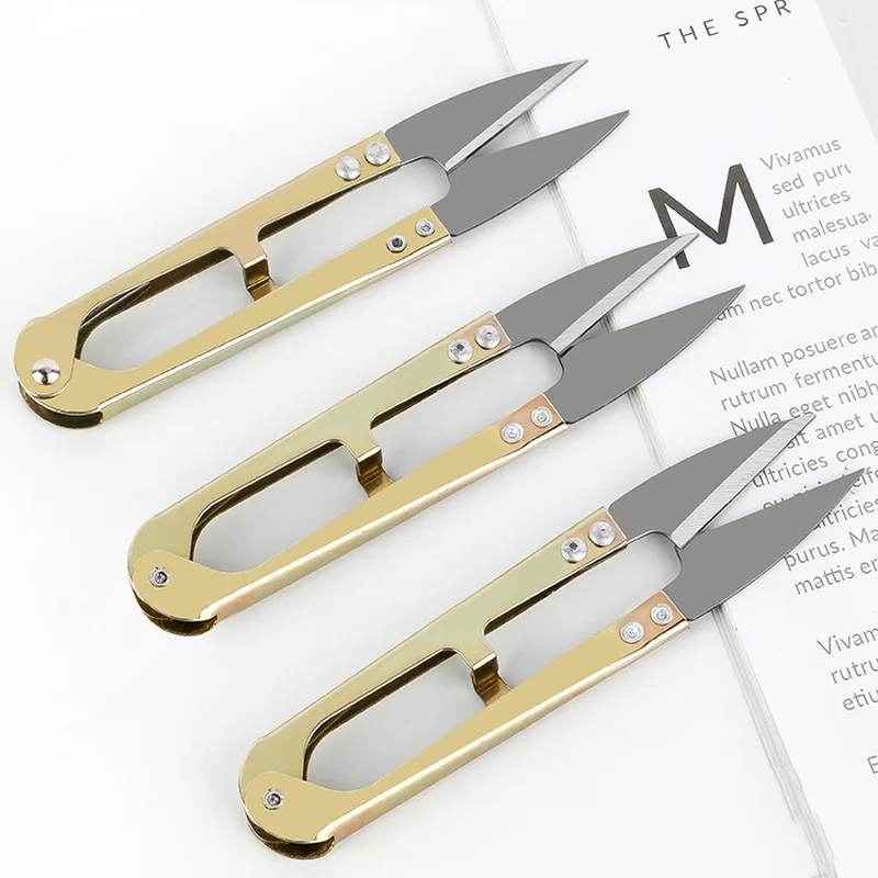 Stainless Steel Scissors Plastic Spring Yarn Cutting Sewing Scissors Cross Stitch Home Colored Tools DIY Stationery stationery scissors,portable scissors cutter