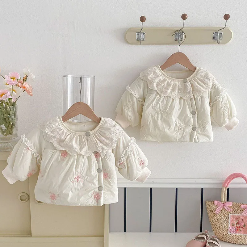 New Winter 0-4Yrs Newborn Baby Girls Thick Coat Children Thick Warm Clothes Infant Baby Girls Thicken Warm Cardigan Coat