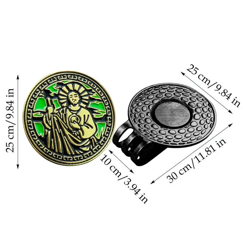 Golfer Ball Marker Funny Saint Jew Jesus Creative Golfer Ball Marker Hat Clip Magnetic Plated Alloy Trendy Decorative Caps