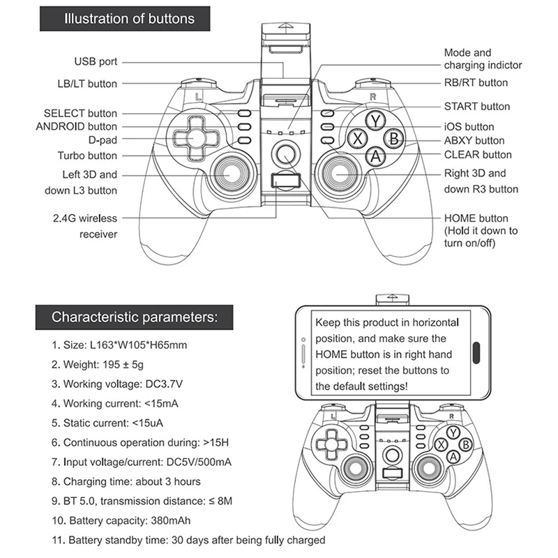Telefone Celular sem Fio Gamepad para Android Ps4 Ps3 Playstation Nintendo Interruptor Pubg Controle Bluetooth Controlador Jogo Móvel - Image 2