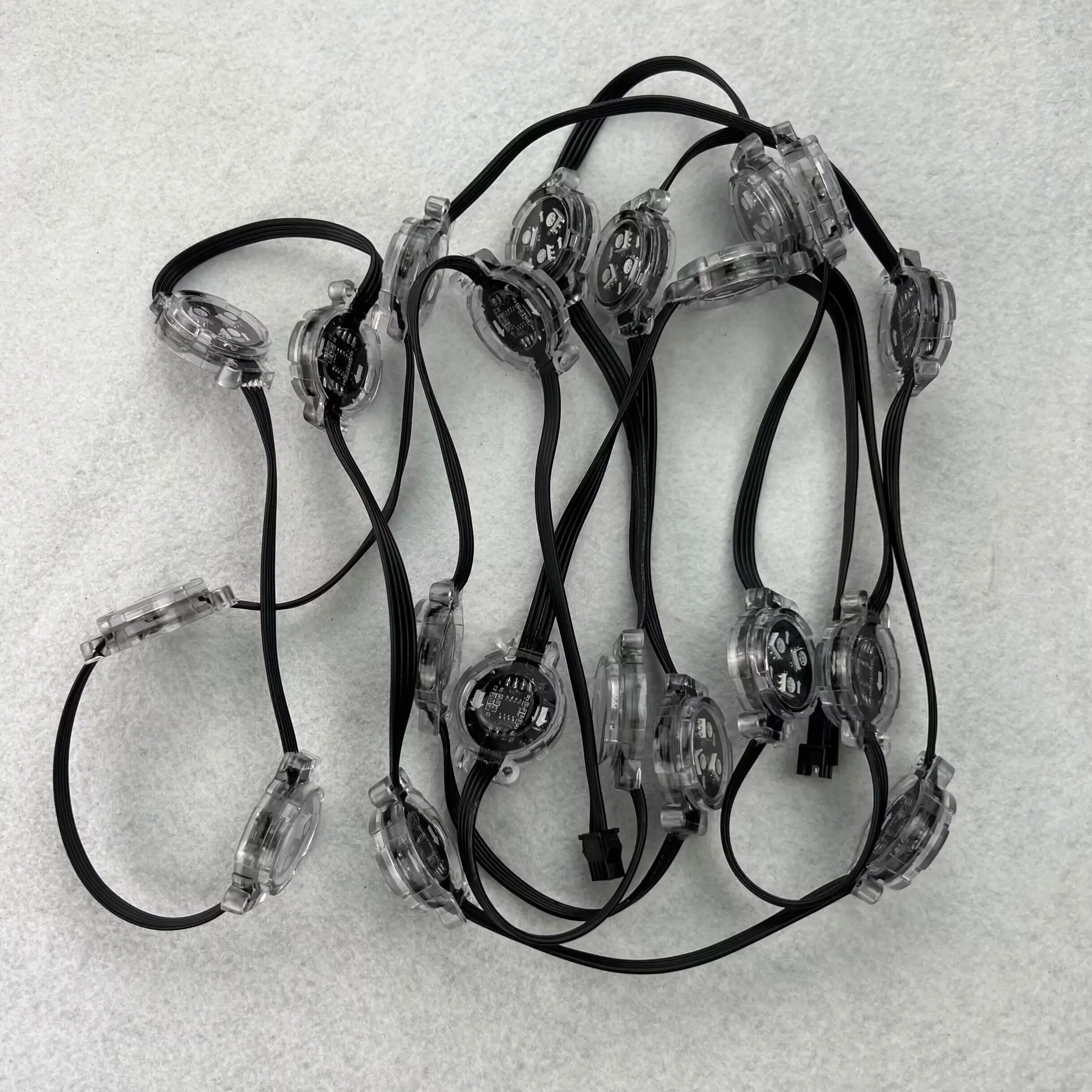 WS2818 addressable pixel light 0.72W/pixel DC12V input IP68 rated 20pcs/set
