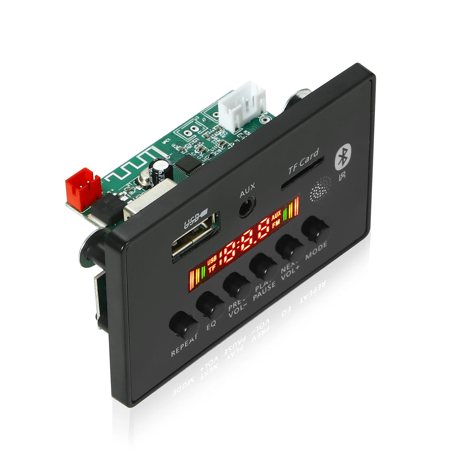 

6V 12V Bluetooth 5.0 MP3 Decoding Board Module Wireless Car USB MP3 Player TF Card Slot USB FM with Microphone Handsfree control