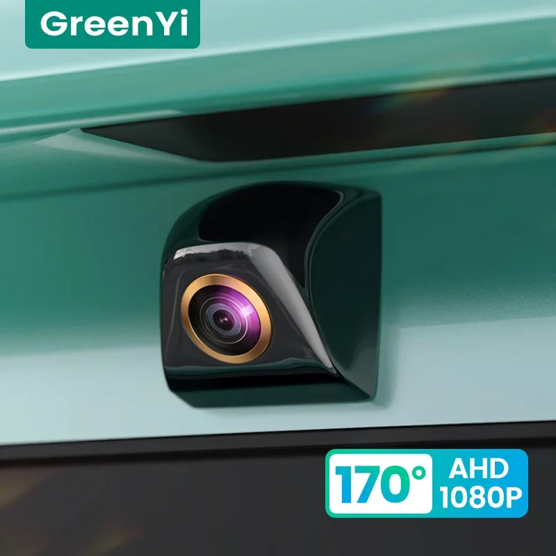 그린이 170 °   골든 렌즈 1080P 자동차 후면보기 카메라 거꾸로 설치 Fisheye HD 야간 투시경 역방향 AHD 차량 카메라