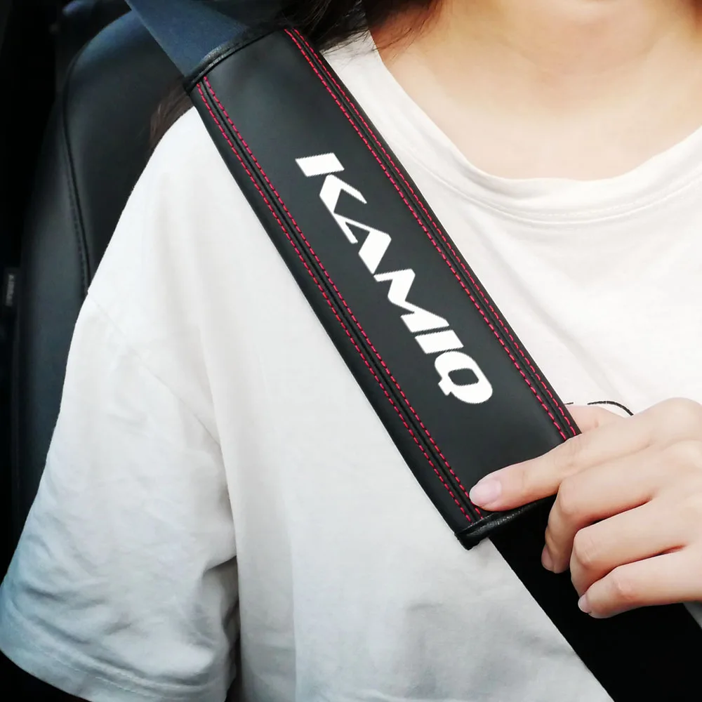 1Pcs Car accessories Seat Belt Leather Safety Belt Shoulder Cover for